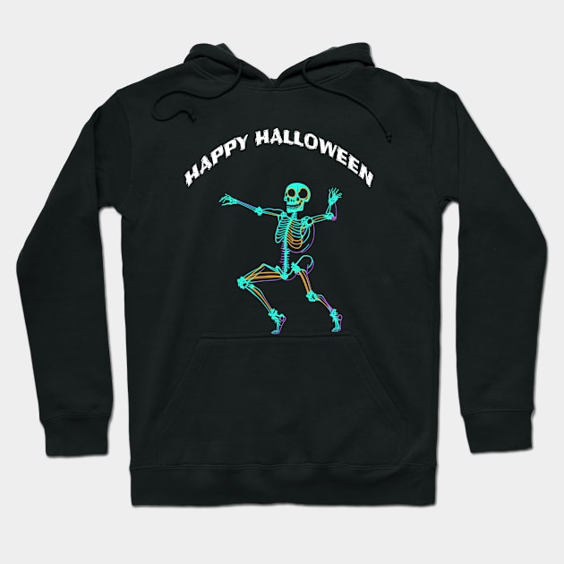 A Funny Dancing Skeleton in Halloween Hoodie by halazidan